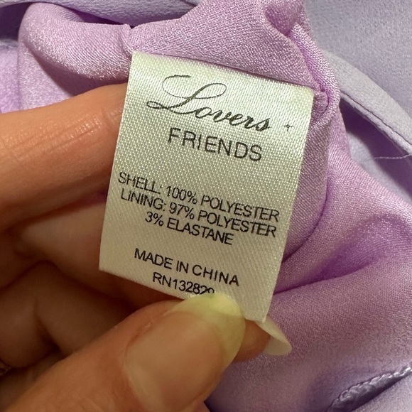 LOVERS + Friends Mayer Romper in  Pastel Lilac Size XS - Picture 7 of 9